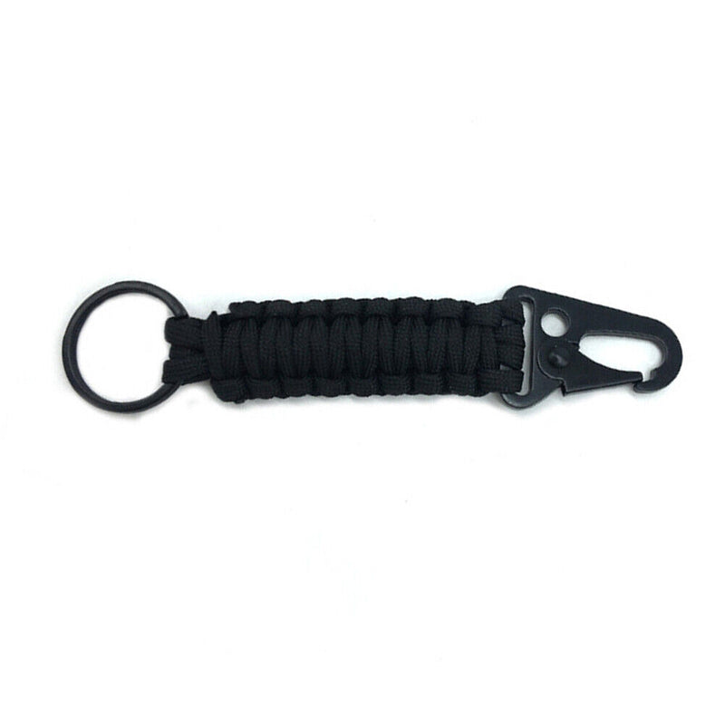 #A Camping Carabiner Hand-woven Keychain Rope Olecranon Buckle Camping Survival