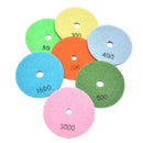 7Pcs 4"Diamond Dry Flexible Polishing Pads Sharp Type Granite Stone Sanding D LR