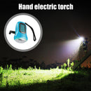 Hand Crank Solar Dynamo Torch Lamp Outdoor Emergency LED Flashlight (red)