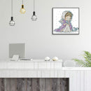 Partial Embroidery Stamped Cross Stitch 14CT DIY Cotton Art Angel with Birds Kit