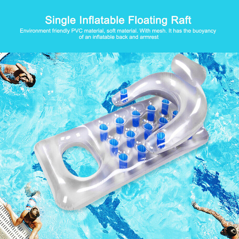 Inflatable Floating Row Pool Air Mattresses Water Sport Float Lounger Chair