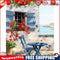 Frameless Oil Paint By Numbers Seaside Garden DIY Canvas Picture Craft Kit
