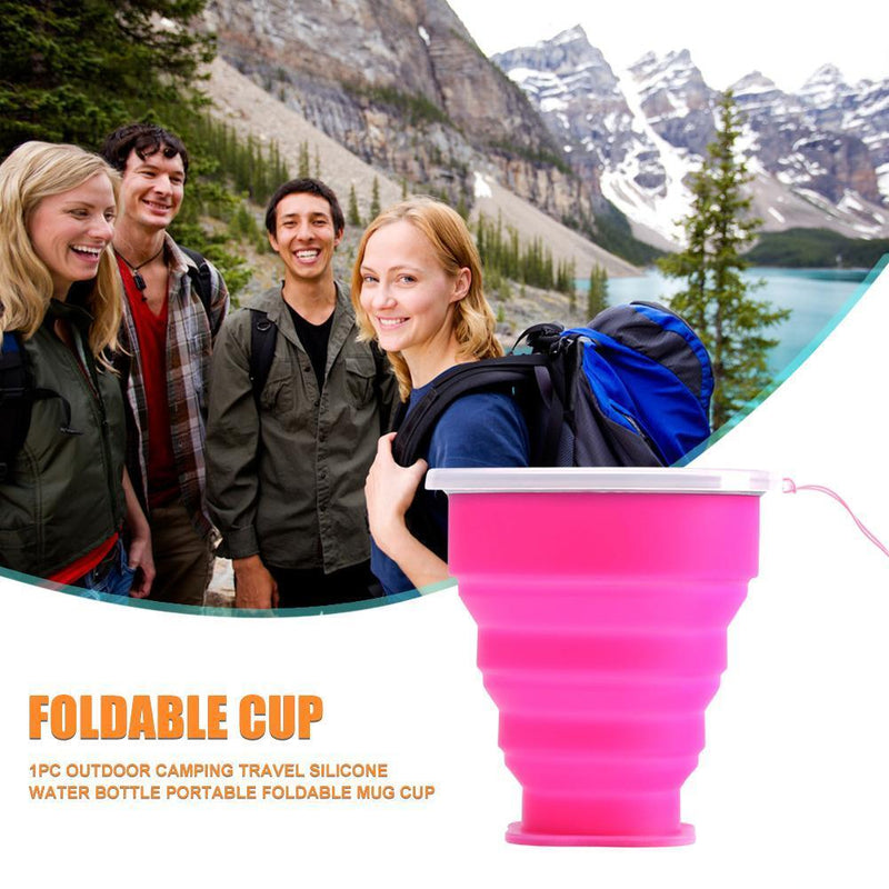 Multi-purpose Silicone Cup Outdoor Camping Drinking Mug Collapsible Water Cups