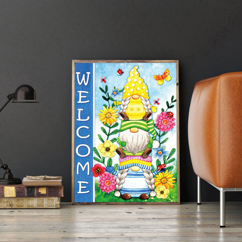 Diamond Painting Kit Gnome Full Round Rhinestone Wall
