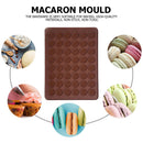 48 Holes Silicone Macaron Mold Non Stick DIY Fondant Pastry Baking Mat (B) Newly