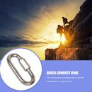 Stainless Steel Screw Lock Quick Links Chain Climbing Carabiner Hook (M6) Newly