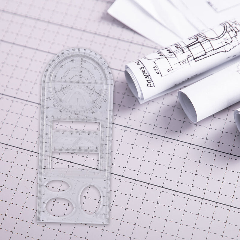 Multifunction Rotating Geometric Ruler Drawing Template Art Design Construction