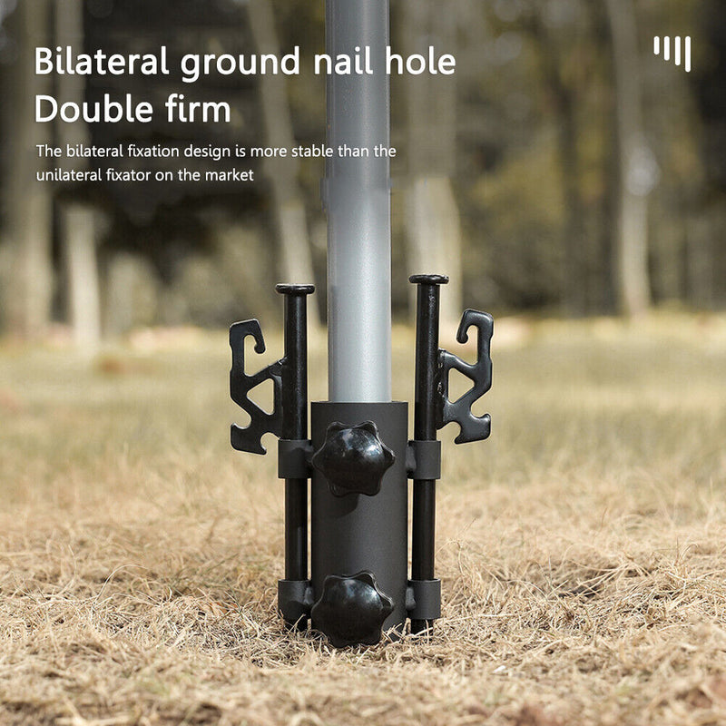 Adjustable Tent Awning Rod Fixer Outdoor Camping Canopy Pole Holder Tube Newly