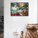 Coconut Tree By Sea Diamond Painting Kits Full Square Drill Home Wall Art Decor