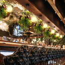 Hanging Basket Porch Flower Garland Eaves Wreath Ornament Christmas Basket