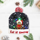 Glowing Knitted Christmas Hat Lights Knitted Santa Claus Decoration for Kids