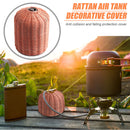 450g Gas Cylinder Cover Outdoor Camping Rattan Gas Tank Protector (Coffee)