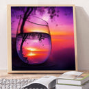 5D DIY Diamond Painting Cup Landscape Full Round Drill Mosaic Kit Wall Pictur