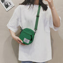 Fashion Women Canvas Patchwork Crossbody Bag Casual Mini Handbags (Green)