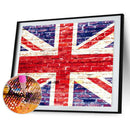5D DIY Abstract Flag Full Round Diamond Painting Mosaic Picture Rhinestone Ar