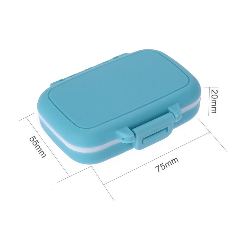 3 Grids Portable Pill Box Medicine Jewelry Storage Case Container(Blue)