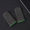 2pcs 24-Stitch Mobile Game Finger Cover Anti-Sweat Anti-Skid (Black Green) Newly