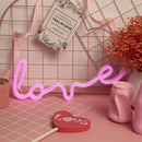 LOVE Sign LED Neon Light USB/Battery Powered Home Party Decor Lamp (Pink) Newly