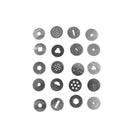 1* 20 Discs Clay Extruder Craft Gun Sculpey Sculpting-Tools Sugarcraft V2D7 C0J4