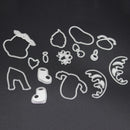 Snowvirtuos Cute Christmas Deer Cutting The Stencil DIY Scrapbooking A