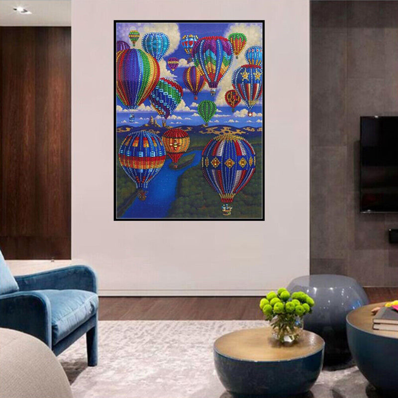 Special Shaped Crystal Part Drill DIY Hot Air Balloon Diamond Painting Kit Newly