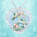 Accessories Mosaic Creative Hummingbird Flower Crystal Pendant Bird Necklace