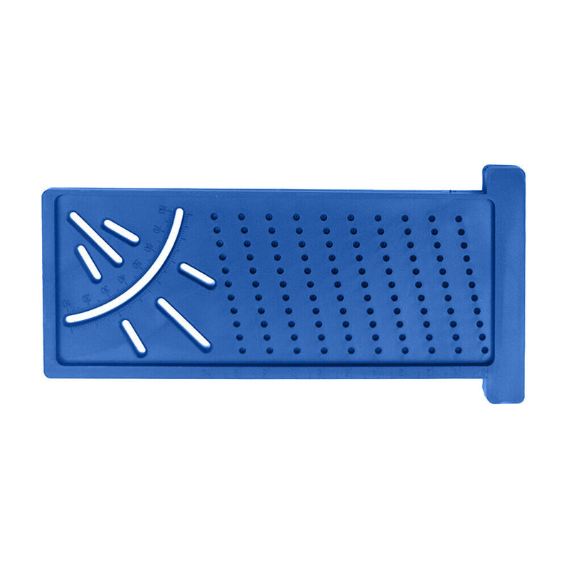 Woodworking Scribe Mark Line Gauge Cross-Out Carpenter Angle Ruler (Blue) Newly