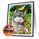 #A 5D DIY Full Round Drill Diamond Painting Cat Home Art Craft Mosaic Kit 30x4