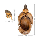 Garden Art Tree Faces Decor Old Man Face Sculpture Bird Feeder Wall Decoration