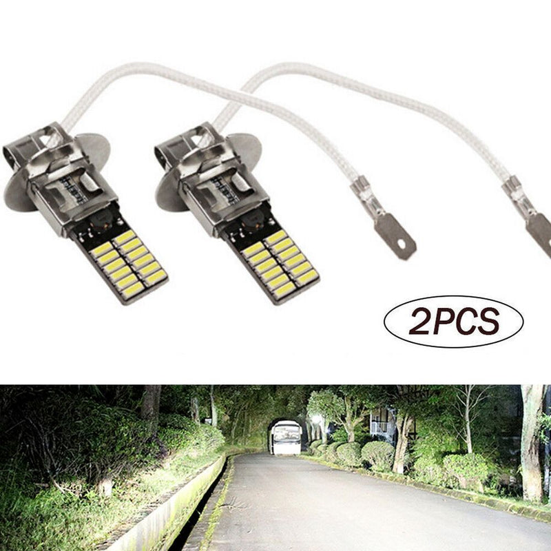 Hi/Low Kit Beam LED H3 Turn Signals DRL Headlight Driving Bulb Car Fog Light