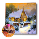 Snow House Rhinestone Mosaic Kit 5D DIY Full Drill Diamond Painting (B2338)