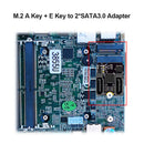 Solid-State Drive M.2 A/E Key to 2-Port SATA3.0 Adapter Cards for PC Computer