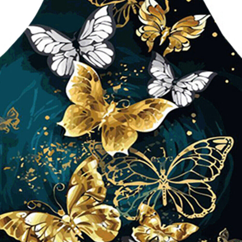 Butterfly Apron Xmas Oil-Proof Hanging Neck Pinafore Accessories for Kitchen