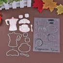 2pcs DIY Silicone Transparent Seals Stamps+Cutting Die for Album (MS-686)