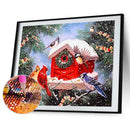 DIY Birds House Mosaic Full Round Diamond Drawing Handmade Rhinestone Craft
