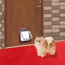 Lockable Cat Flap Door Kitten Dog Pet Lock Suitable for Any Wall Coffee