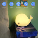 USB Rechargeable Clap Light 7 Colors Silicone Dolphin Shaped Cute Night Light