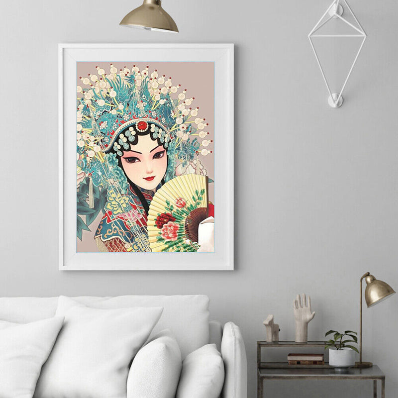 Chinese Opera DIY Diamond Painting Special Shaped 5D Handwork Wall Picture