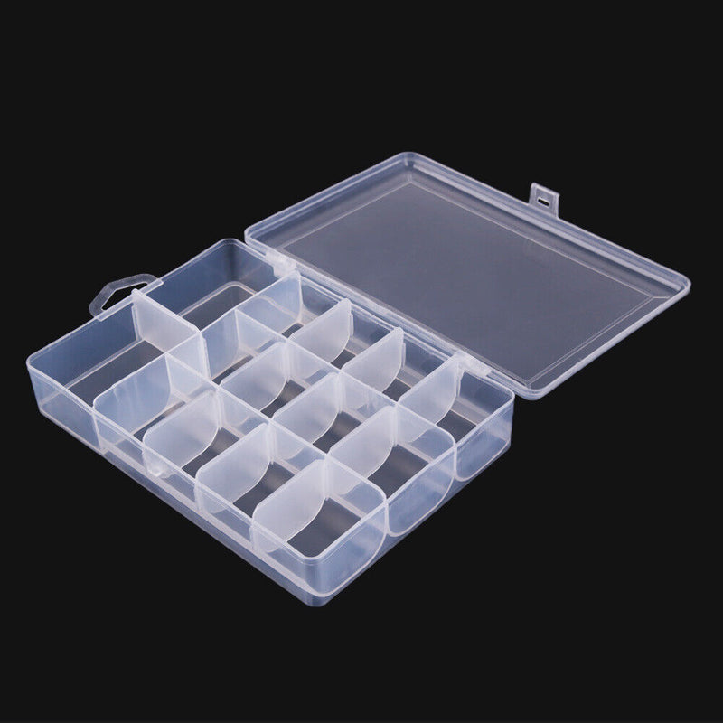 20.5cm * 14cm * 4cm Carp Fishing Lure Storage Box Box 14x Transparent