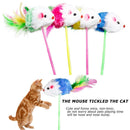 Soft Plush False Mouse Cat Toys Colorful Feather Funny Playing Toys for Kit