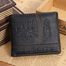 Mens Leather Bifold Wallet Credit/ID Card Receipt Holder Coin Purse