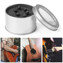 6pcs Ebony Guitar Bridge Pins String Fixed Cone Nail with Storage Box Tailpiece