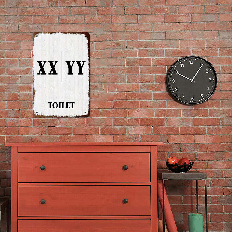 Rectangular Metal Sign Plaque Tin Signs Toilet Tin Plate Art Wall Posters