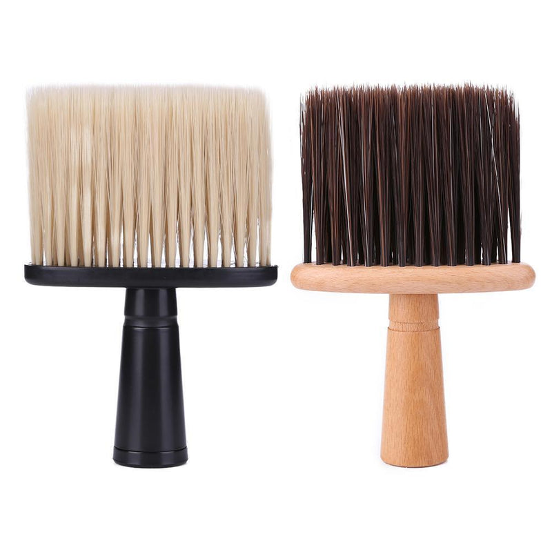 3pcs Neck Face  Brushes Barber Salon Cutting Hair Clean Hairbrush(Brown)