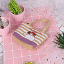 Woman Zipper Canvas Coin Purse Handbag Tote Pocket Money Bag (Polar Bear)