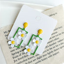 Jewelry Women Flower Long Earrings Drop Earrings Daisy Dangle Earrings