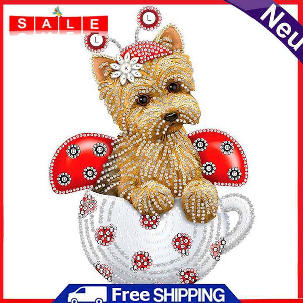 Part Drill Special Shaped DIY Cup Dog Rhinestones Picture 5D Diamond Painting