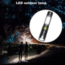 Handheld Flashlight Electric Torch for Hiking Fishing Rechargeable USB Portable
