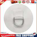 Stainless Steel Kayak D Ring Patch for PVC Inflatable Boat Canoe (White)