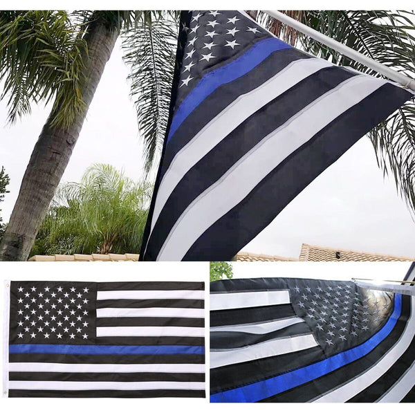 Enforcement American Policemen Support USA Police US Flag Thin Blue Line Flag